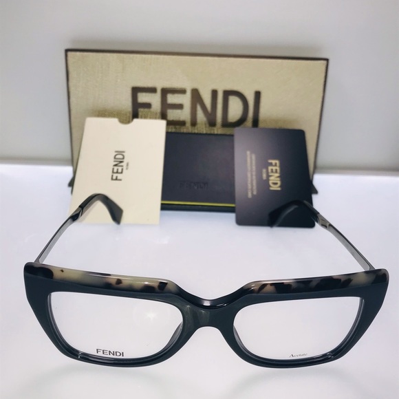 Black Ff0088 Cu1 -51 Optical Lens Rectangle Sunglasses - Picture 10 of 10